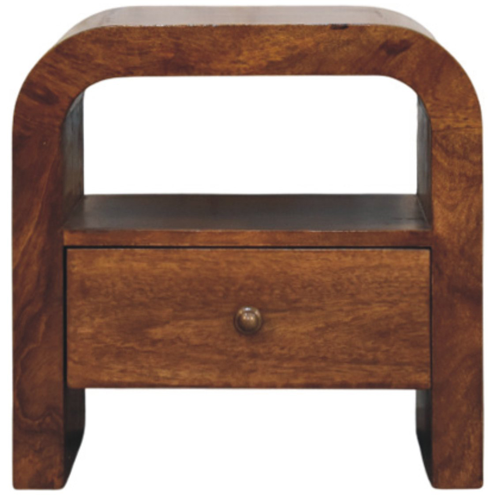Artisan Furniture Darcy Chestnut Single Drawer Single Shelf Solid Wood Nightstand Image 2