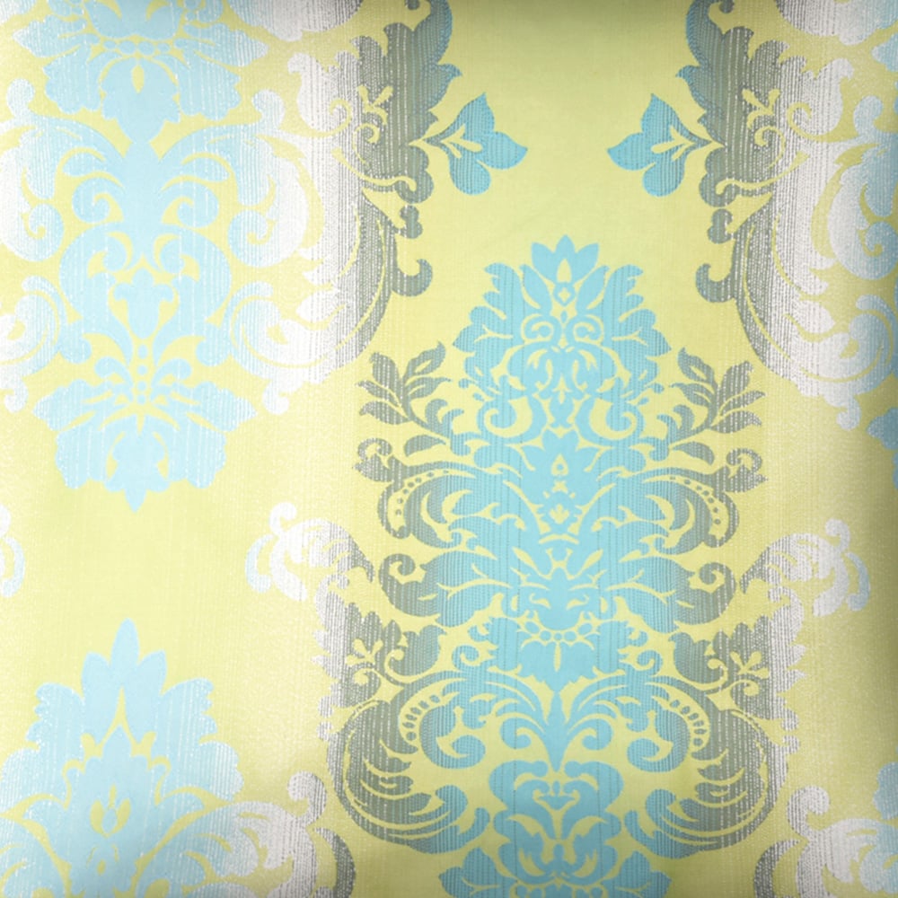 Intimates Glitter Damask Green Filled Cushion 43 x 43cm 2 Pack Image 2