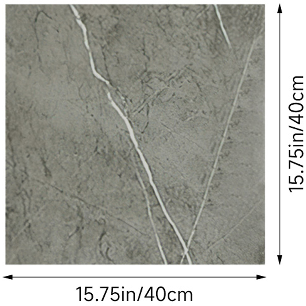 Living and Home Marble Patterned Neutral Grey Self Adhesive PVC Wall Sticker 10 Pack Image 3