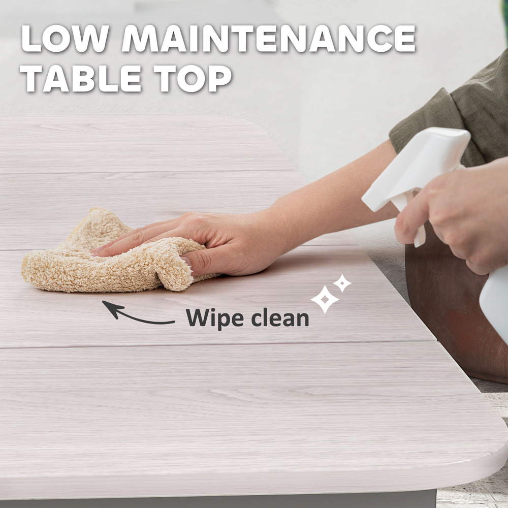 Outsunny 6 Seater Rust Resistant Metal Frame Garden Dining Table Light Grey Image 6