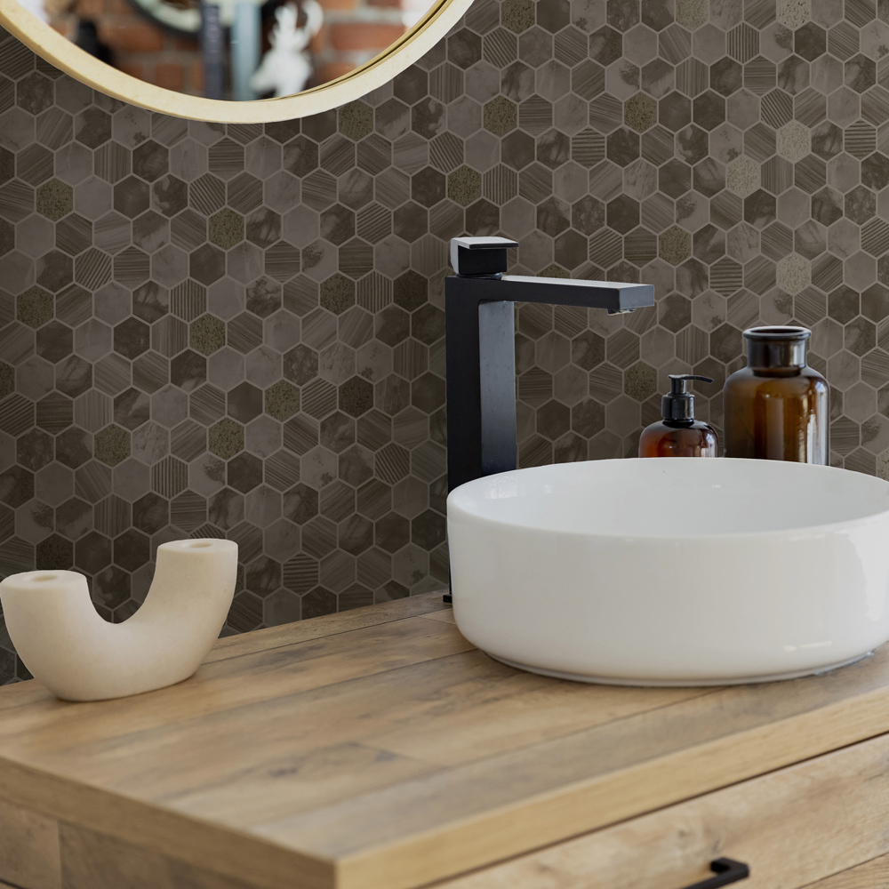 Holden Decor Hexara Tile Bronze Wallpaper Image 3