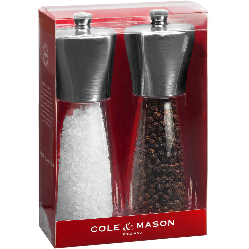 Cole and Mason Silver Salt and Pepper Mill Set Image 2