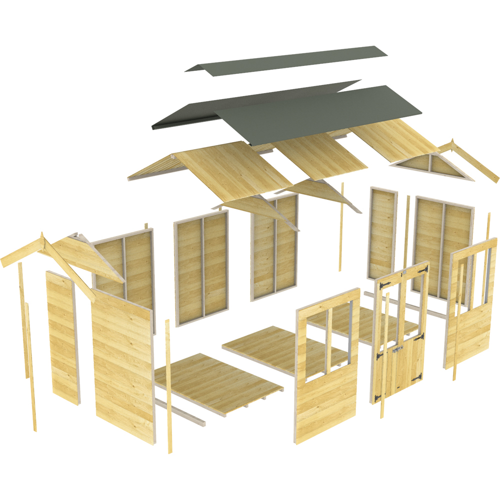 DIY Sheds 8 x 6ft Tongue and Groove Timber Apex Summerhouse Image 3