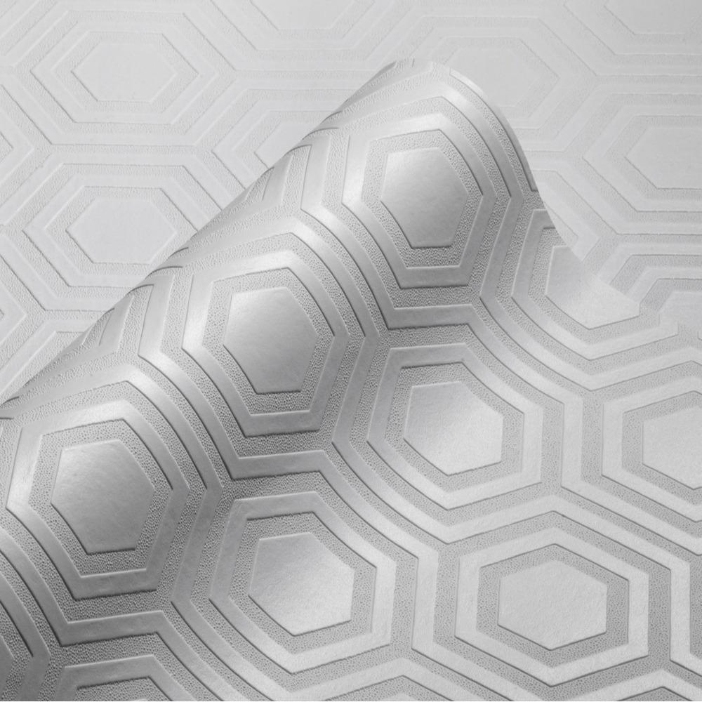 Anaglypta Hive Geometric Beehive White Wallpaper Image 2