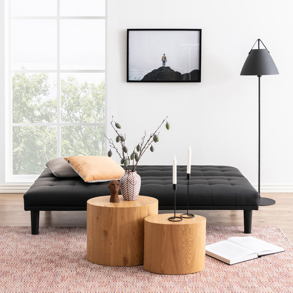 Florence Mice Oak Oval Coffee Table Set of 2 Image 6