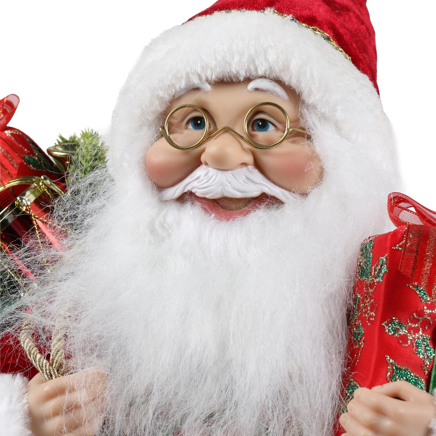 Shelf Sitting Traditional Santa - Red Image 3