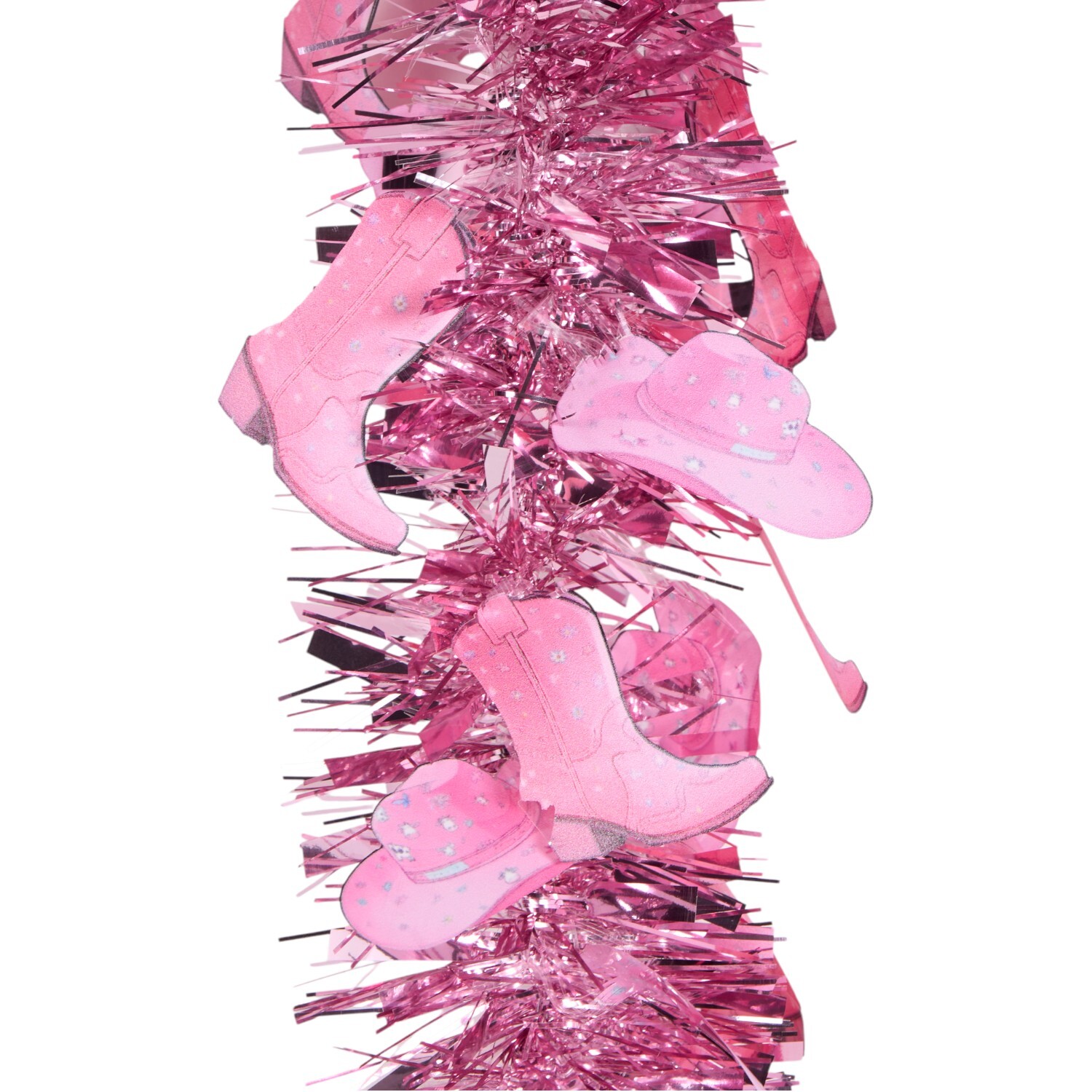 Cowgirl Tinsel Garland Pink Image 5