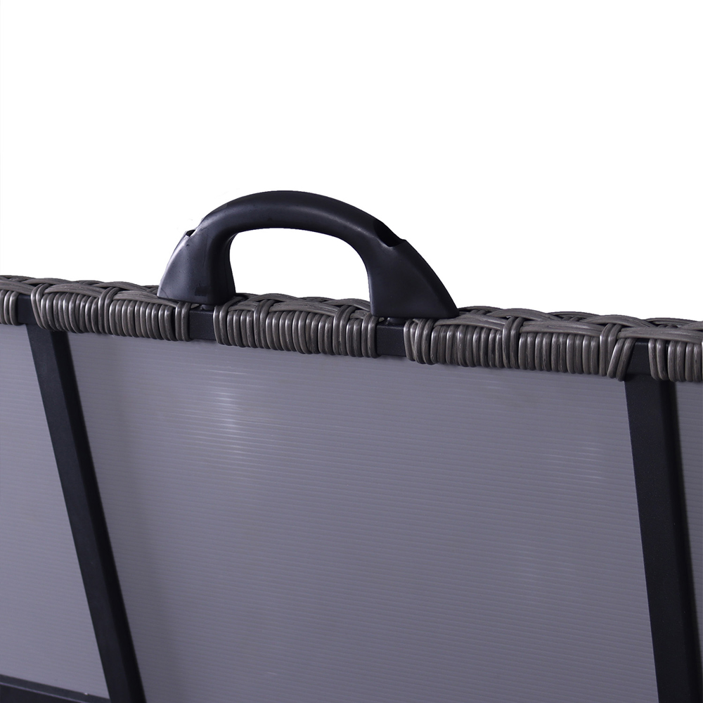 Royalcraft 645L Charcoal Rattan Weave Cushion Storage Box Image 5