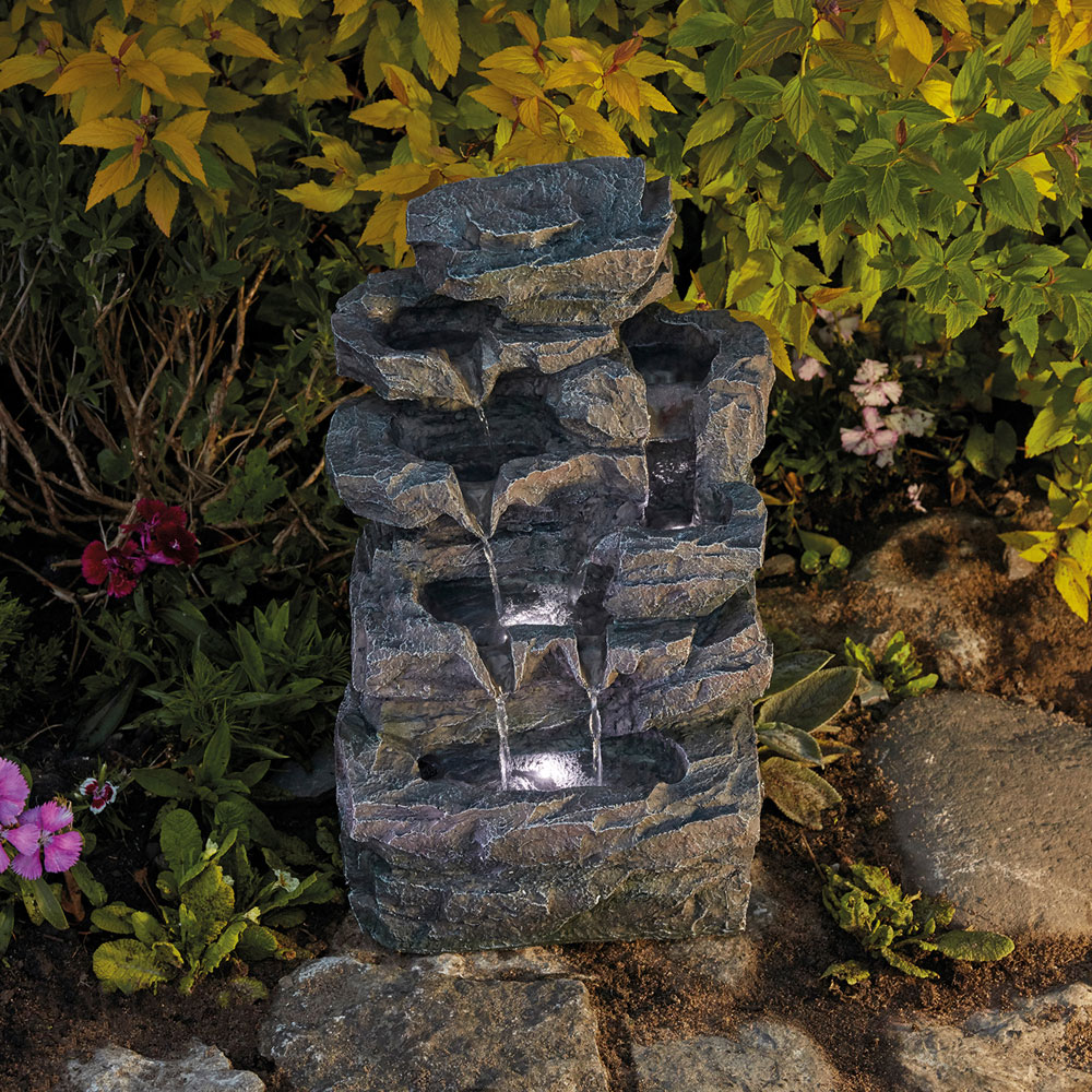 Garden Gear Rock Fall In Outdoor Water Feature Image 4