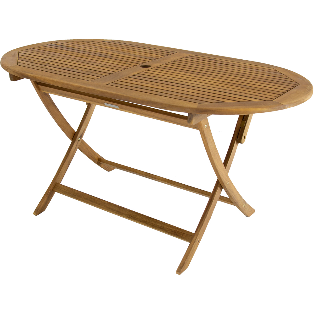 Charles Bentley 6 Seater Oval Wooden Table Image 2