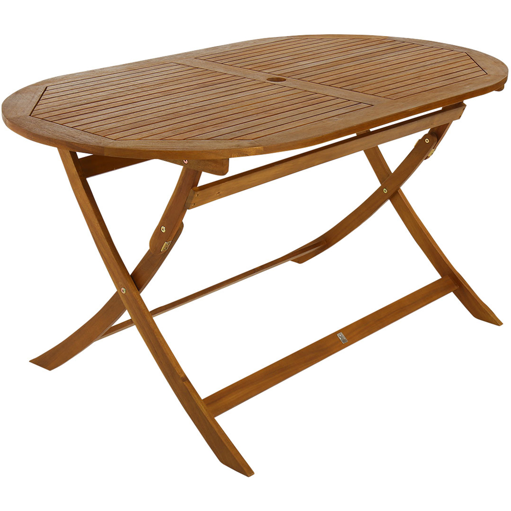 Charles Bentley Acacia 6 Seater Oval Dining Set Image 4