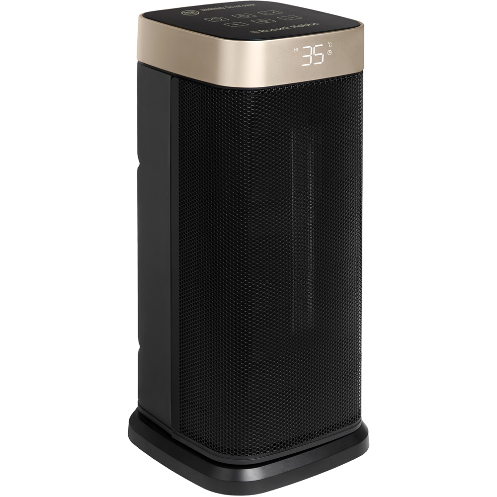 Russell Hobbs RHCTH2002G Black and Gold Square Ceramic Heater with Digital Display 2000W Image 2