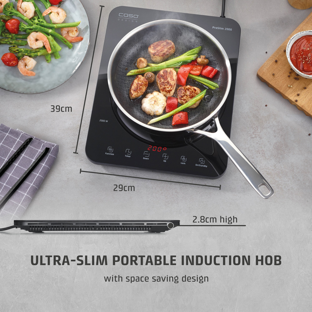 CASO Design Caso ProSlim 2000 Black Portable Induction Hob 2000W Image 8