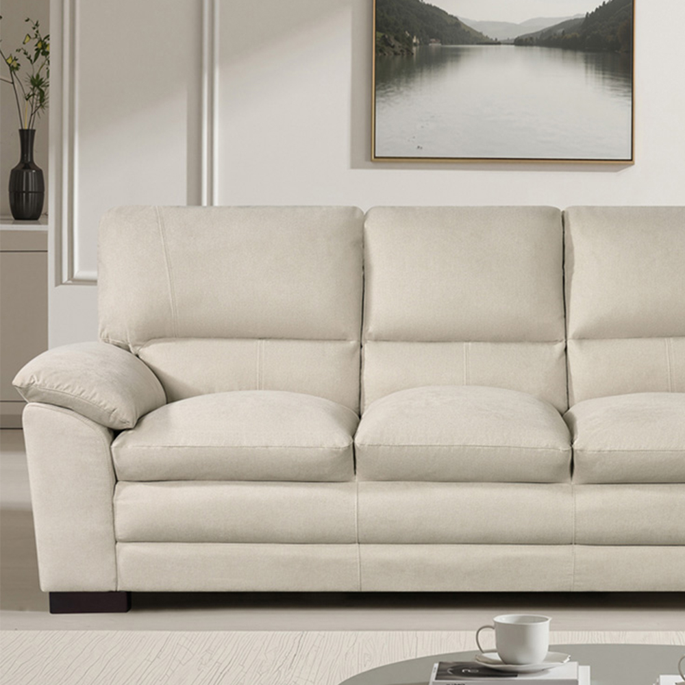 Artemis Home Ramona 3 Seater Oat Fabric Sofa Image 2