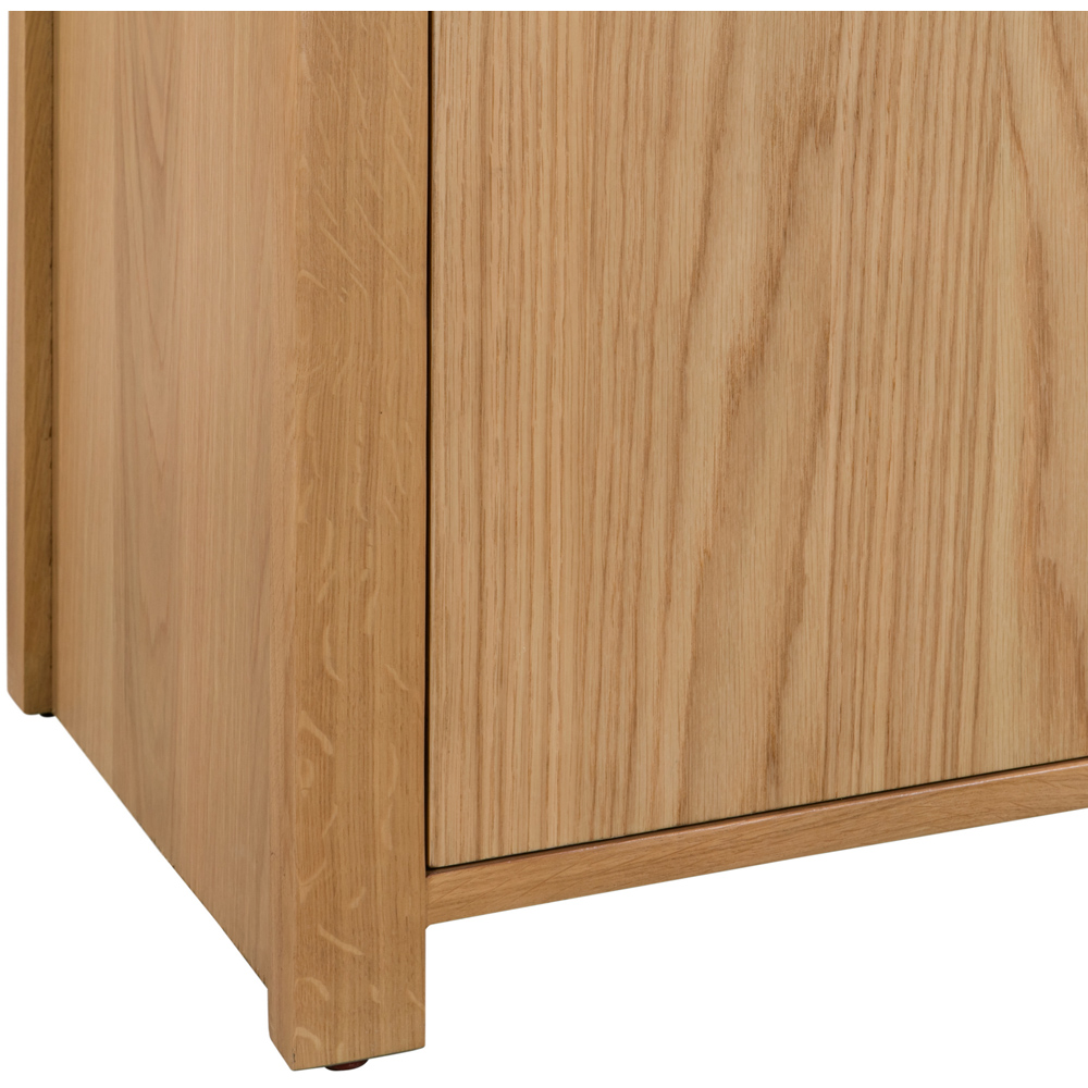 Julian Bowen Curve 3 Drawer 3 Door Oak Sideboard Image 5
