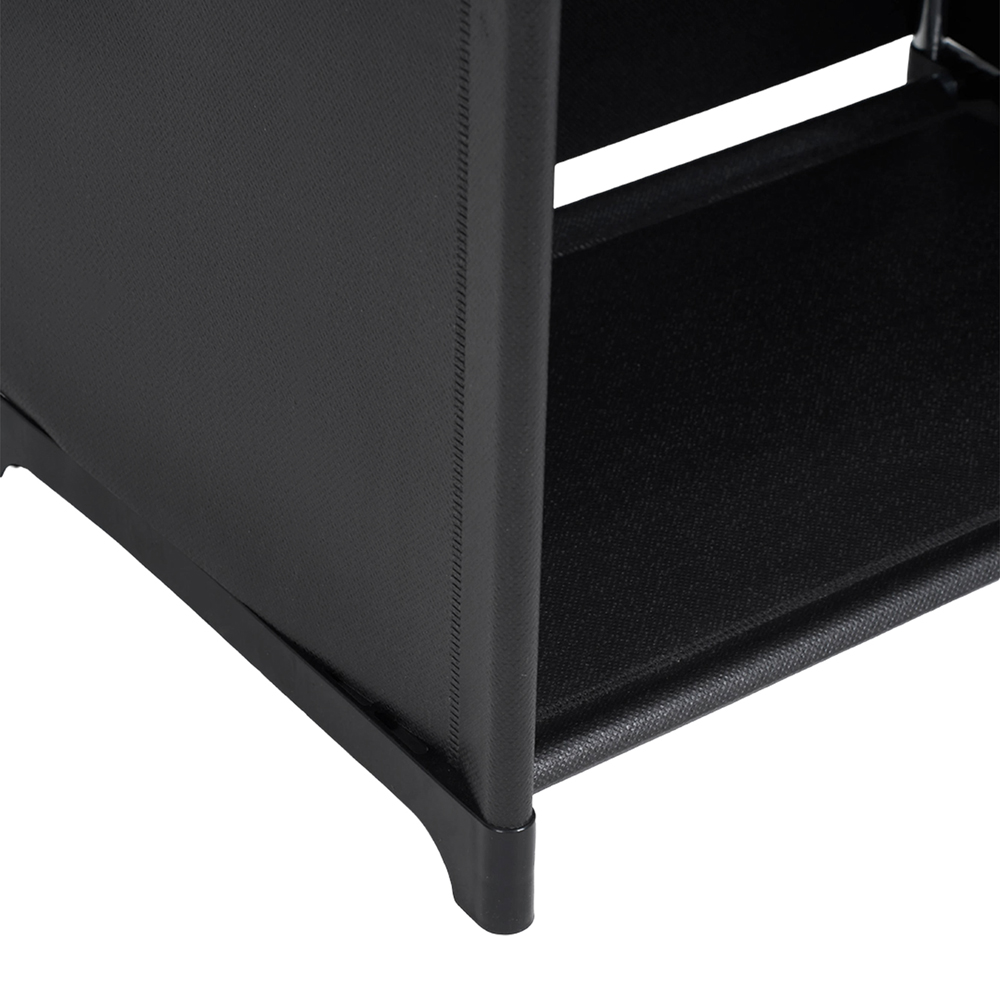 Living and Home 4-Tier Black Storage Shelf with Metal Frame Image 6