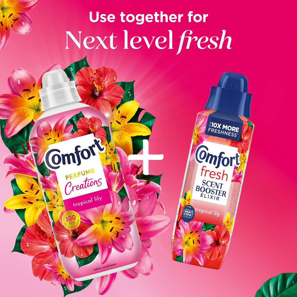 Comfort Perfume Creations Tropical Lily Fabric Conditioner 45 Washes 1.35L 6 Pack Image 6
