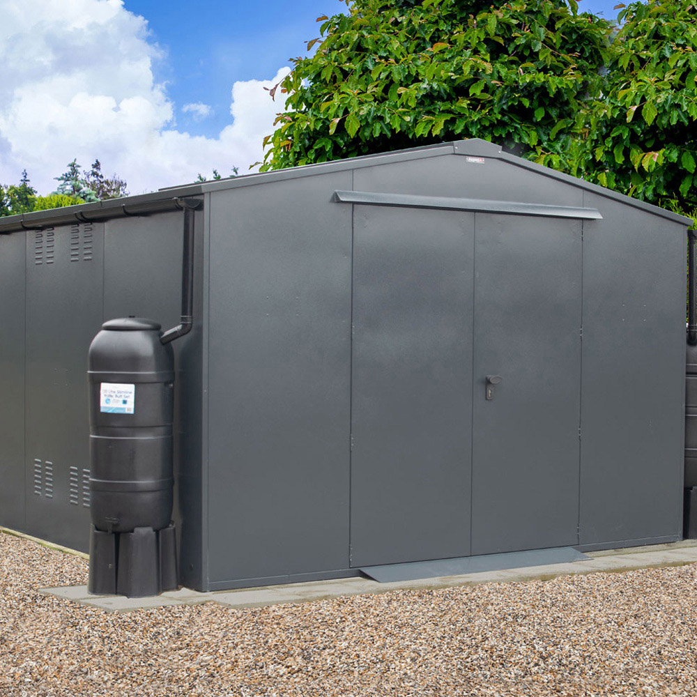 Asgard Garrison Secured by Design 10 x 11ft Grey Metal Workshop Shed with Floor and 5 Point Locking Image 9