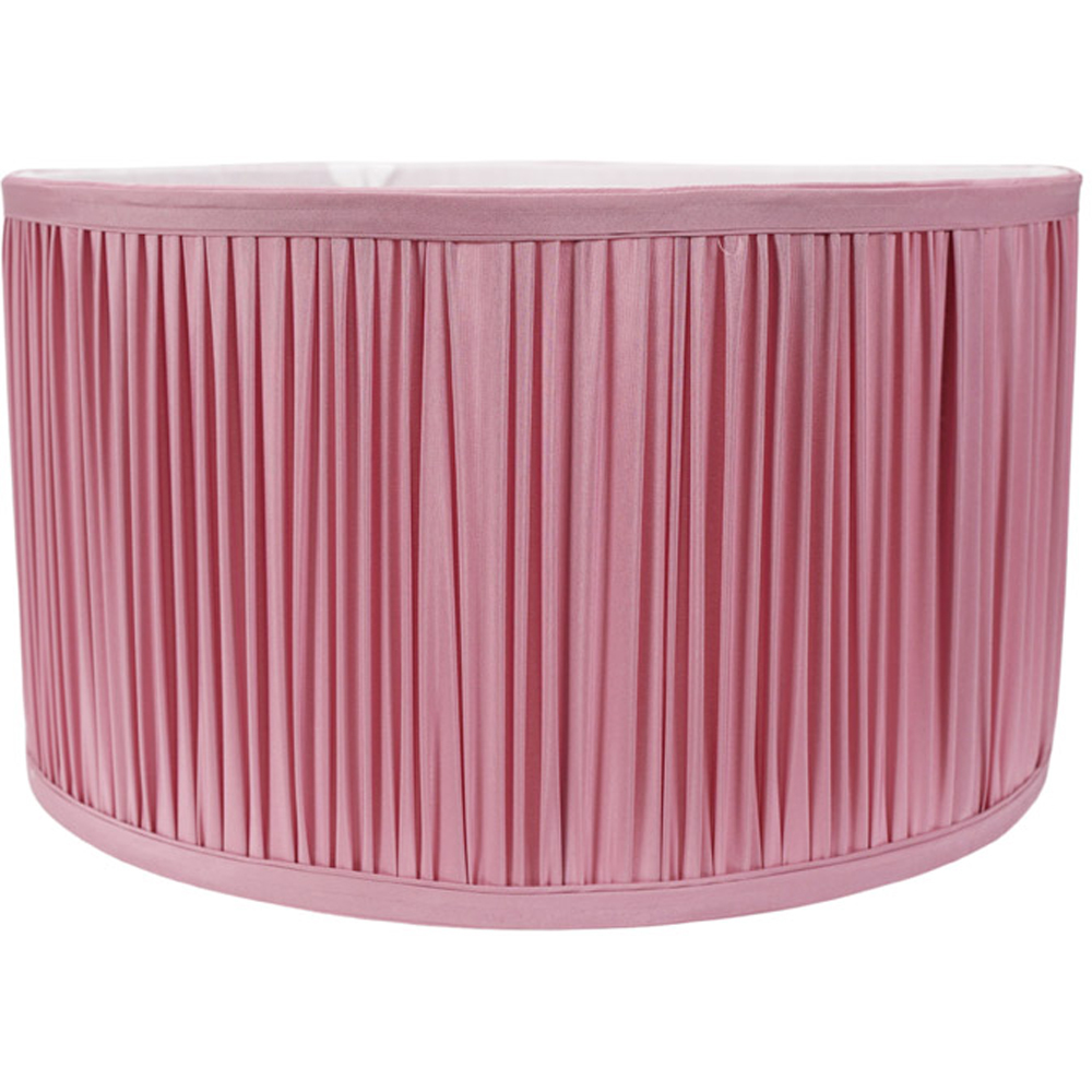 ValueLights Jess Blush Pink Ruched Pleated Small Drum Lamp Shade Image 1
