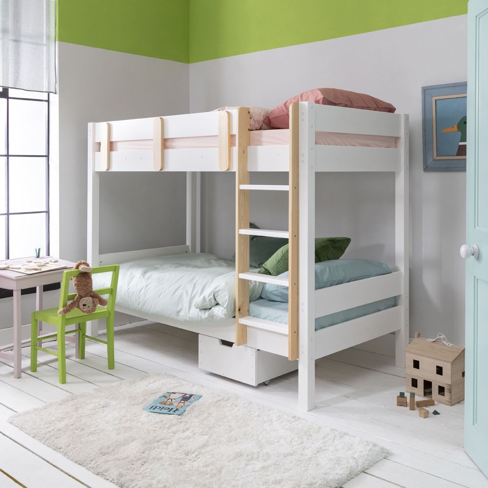 Noa and Nani Una White and Pine Contemporary Bunk Bed | Homebase