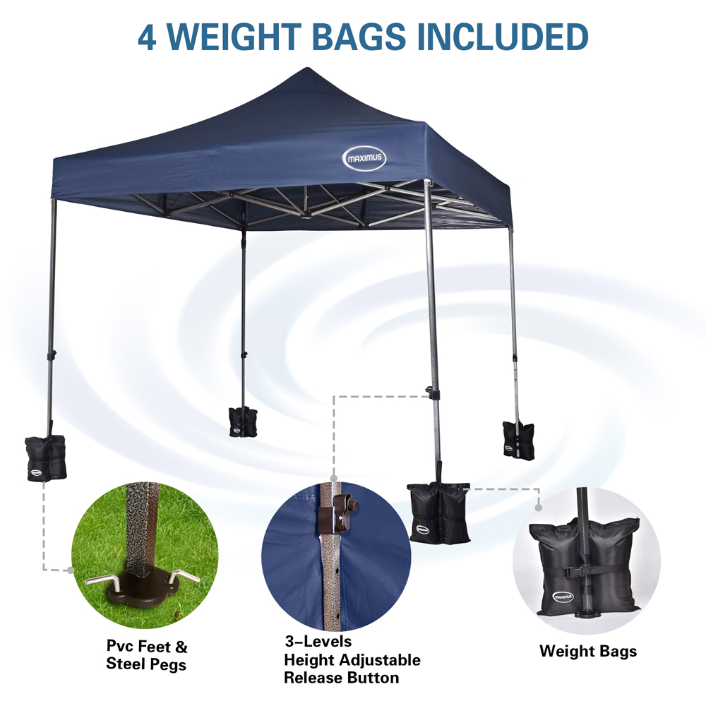 Maximus Blue Pop Up Outdoor Gazebo 3 x 3m Image 4