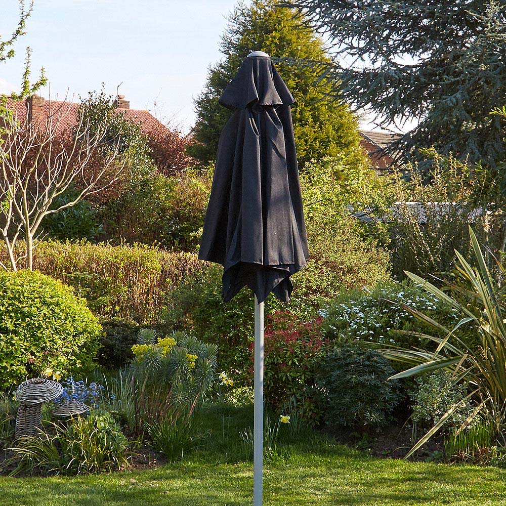 Home Source Gozo Black Parasol 2m Image 3