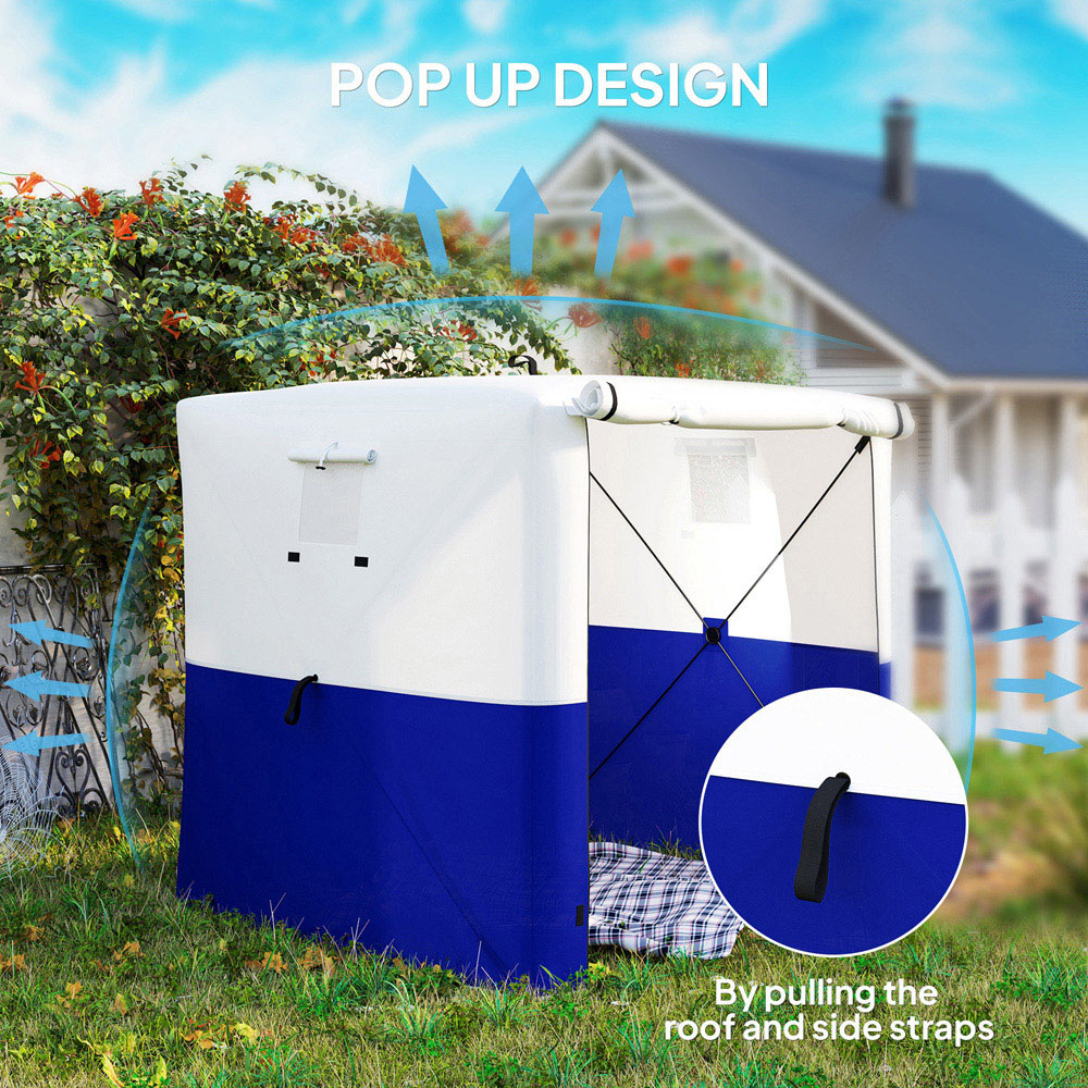Outsunny 2 x 2m Blue Pop Up Gazebo with Sides and Carry Bag Image 7