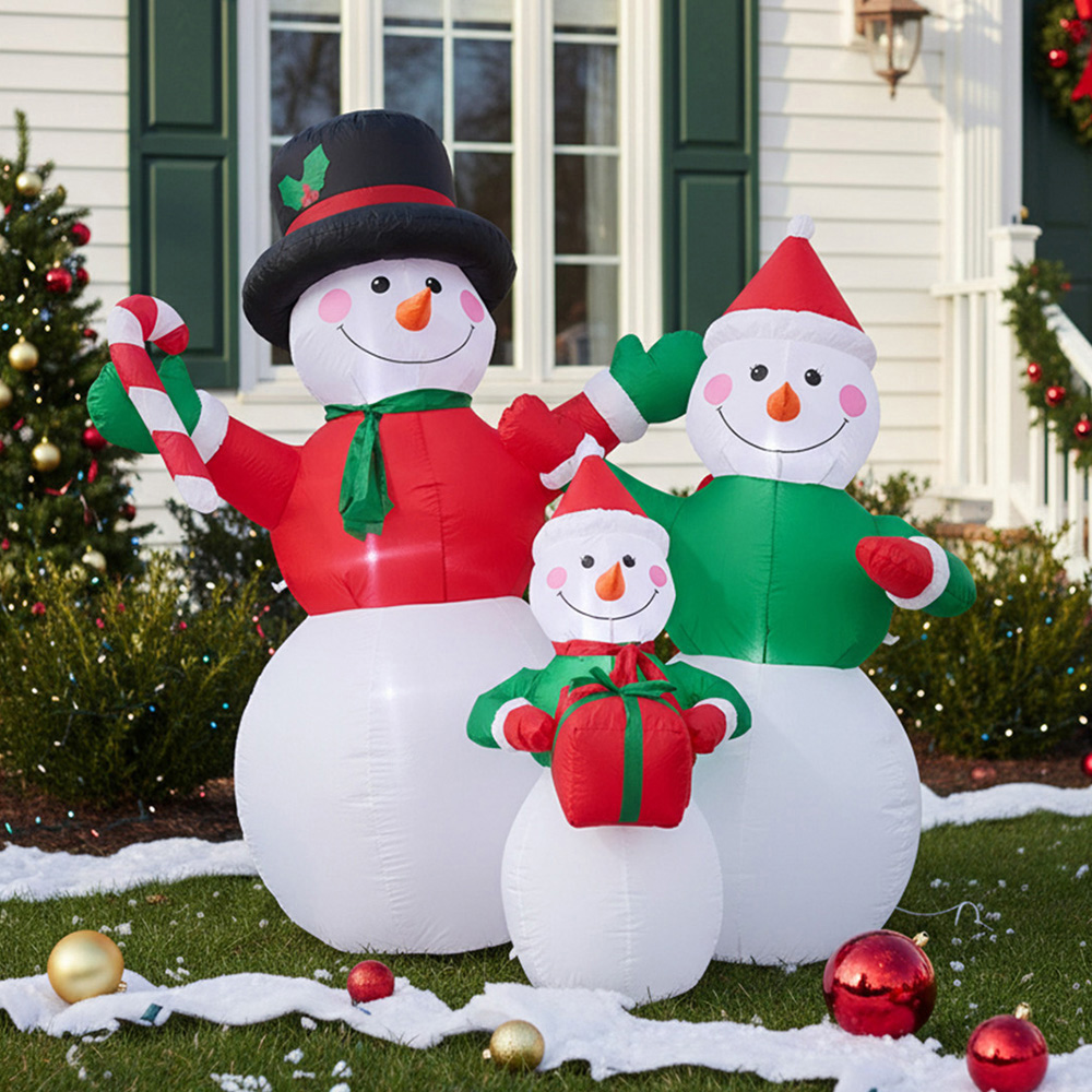 Living and Home Inflatable Snowman Family LED Christmas Decoration 5.9ft Image 7