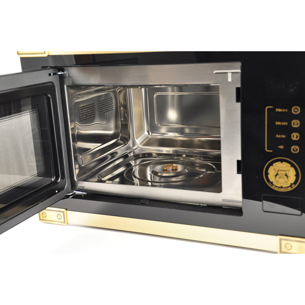 Kaiser Art Deco Anthracite Black Glass Built In Microwave Oven 900W Image 7