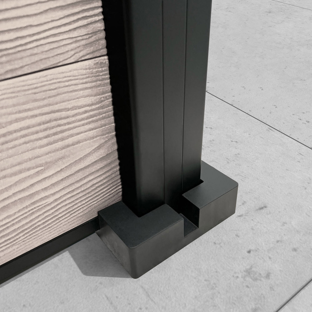 Charles & Ivy Classic 7ft Mid Stone Fence Panel with Aluminium Posts Image 3