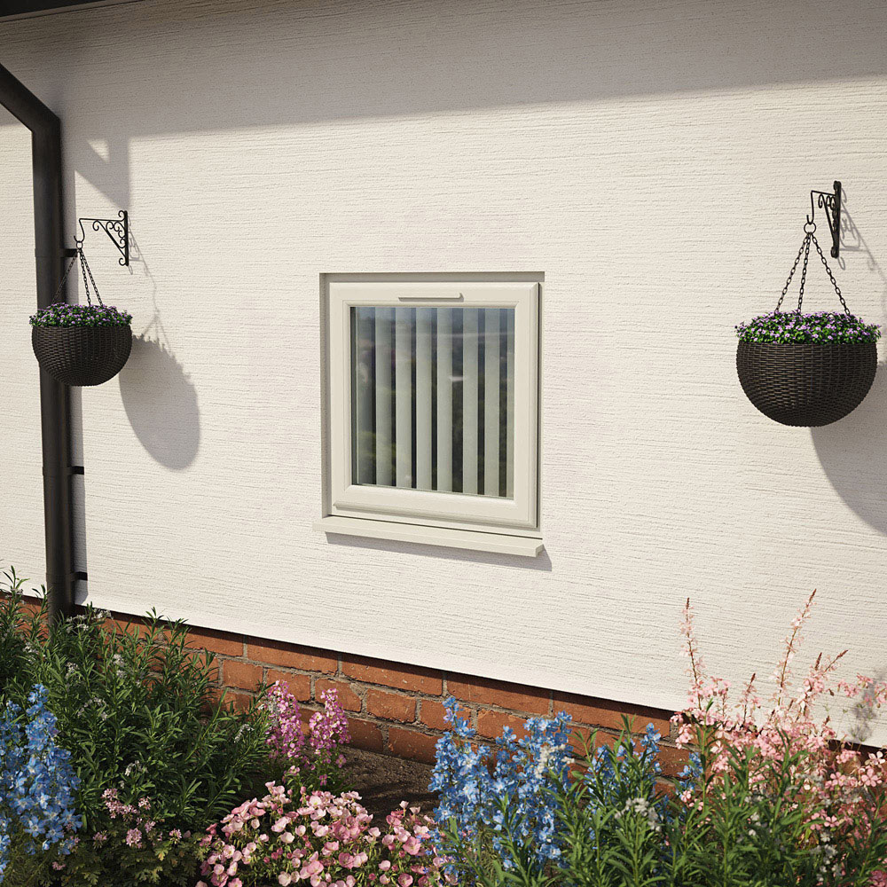 Crystal Agate and White Top Hung Opener Obscure Triple Glazed Window 610 x 610mm Image 2