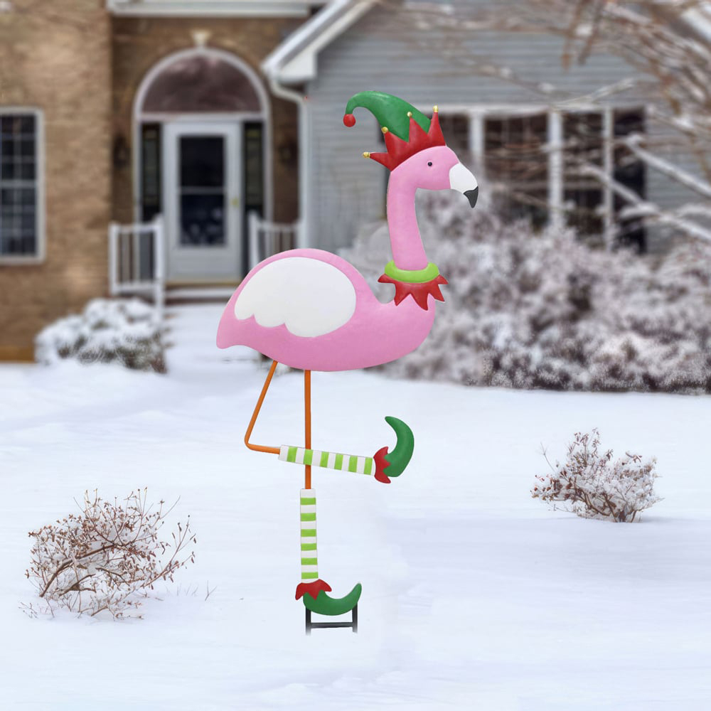 Festive Flamingo Stake - Pink Image 2