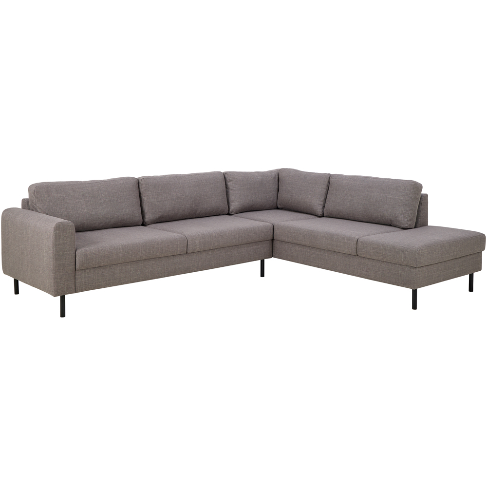 Florence Omaha 5 Seater Light Grey and Brown Right Hand Facing Corner Sofa Image 4