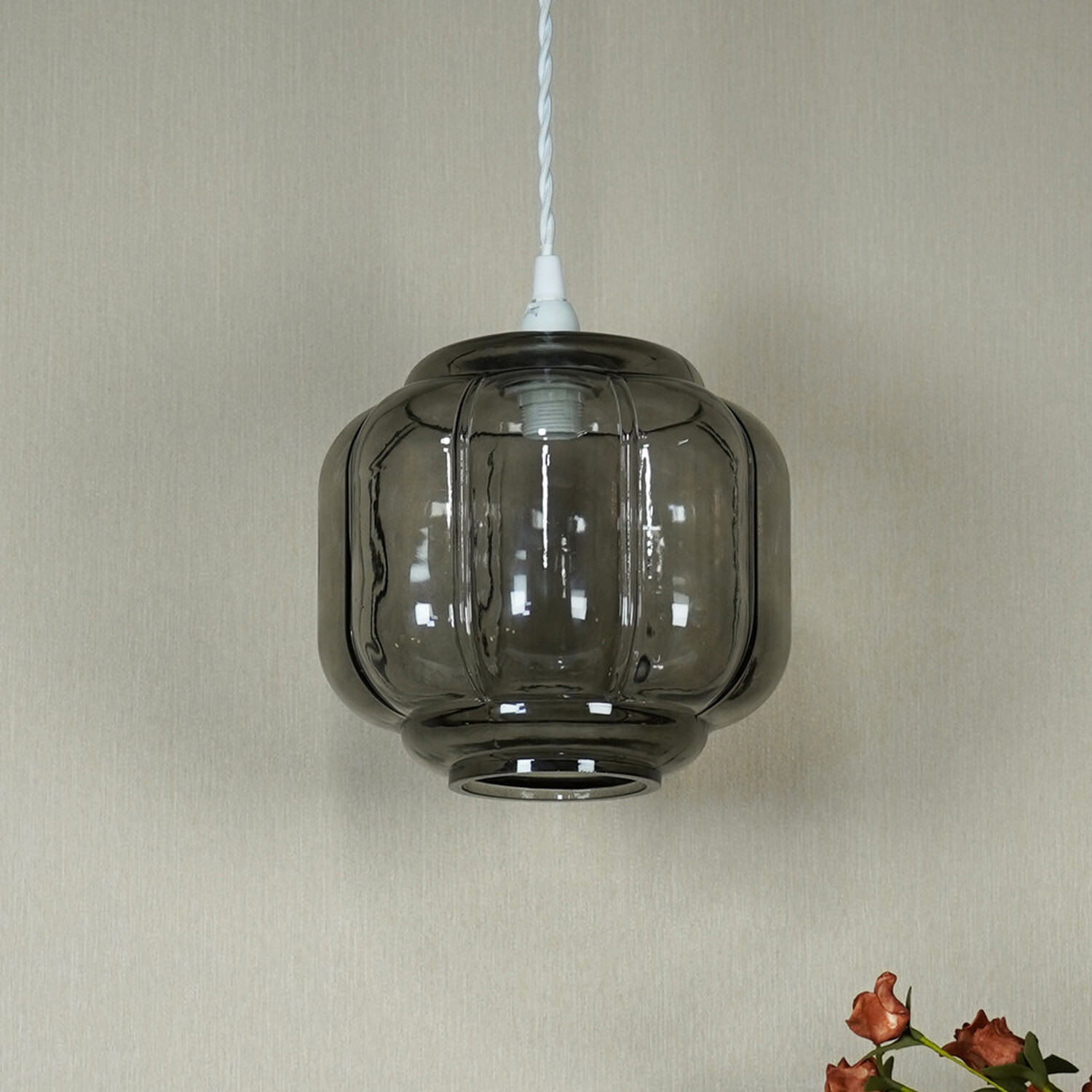 Nayeli Glass Pendant Grey Image 3