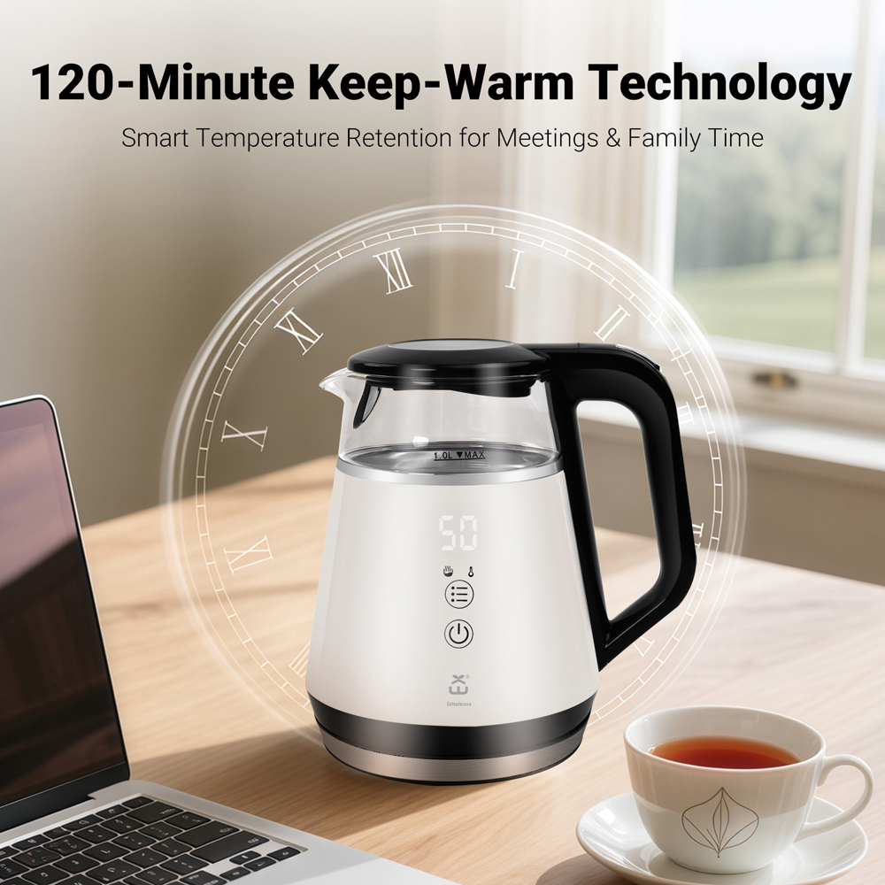 ExtraStar NHHB1006D 1L Cordless Electric Kettle with Digital Temperature Display Image 4