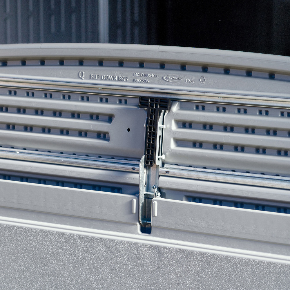 Suncast Cabana 8 x 7ft Cool Grey Entertainment Storage Shed with Fold Down Bar Top Image 6