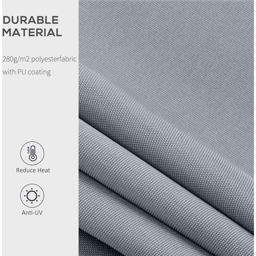 Outsunny Grey Manual Retractable Awning 2.5 x 2m Image 3
