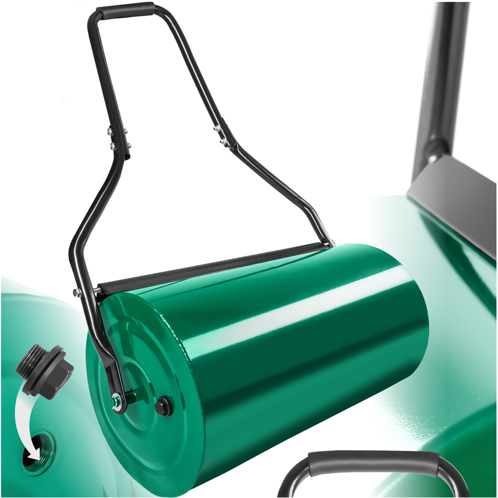 tectake Green Lawn Roller with Padded Handle 60cm Image 2