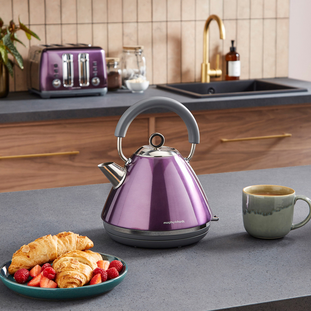 Morphy Richards Accents 102050 Purple 1.5L Pyramid Kettle 3000W Image 2