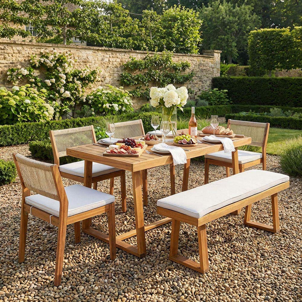 Brooke 6 Piece Dining Set - Wood Image 5
