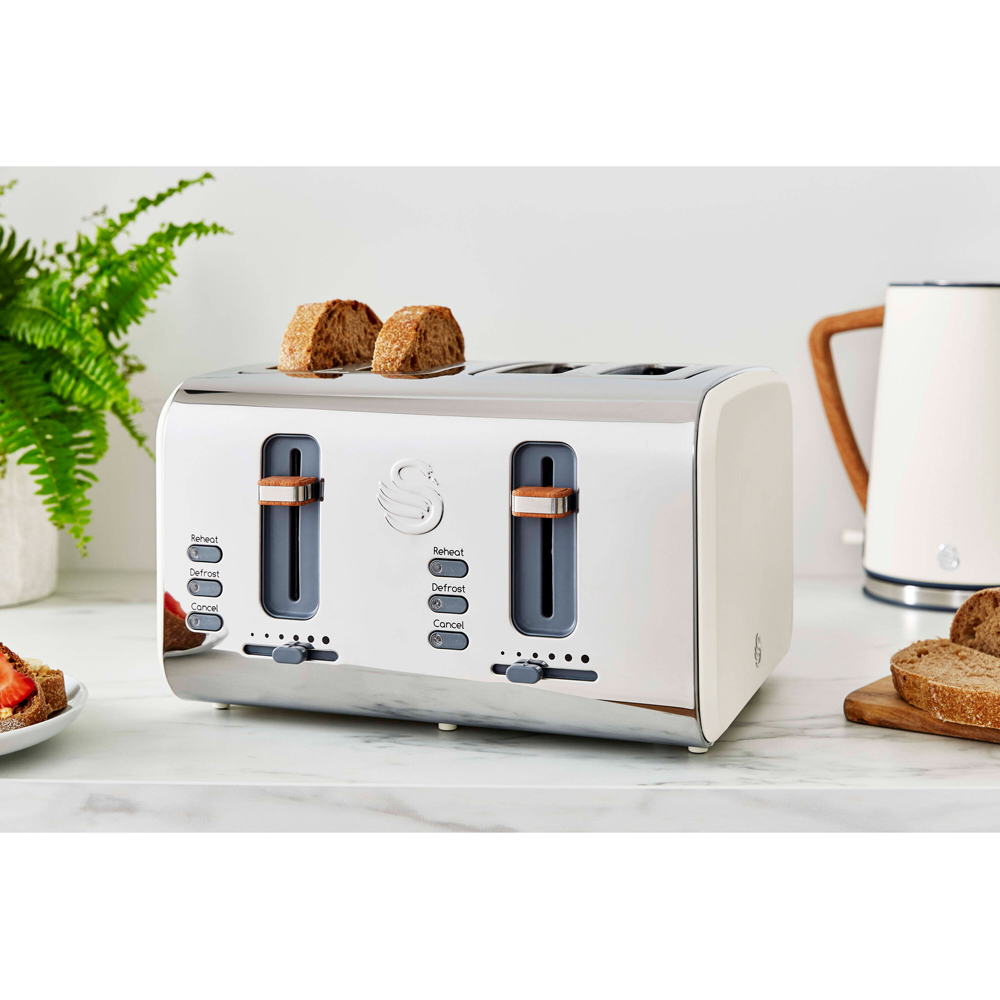 Swan Nordic EEJB147 White 4 Slice Toaster 1.7L Kettle and 20L Microwave Bundle Image 7