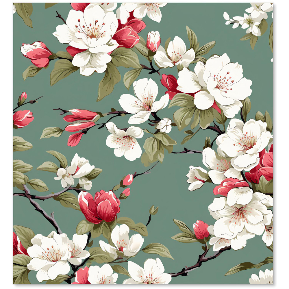 Warren Reed Designer Pink And White Blossom Glass Kitchen Splashback 65 x 60cm Image 2