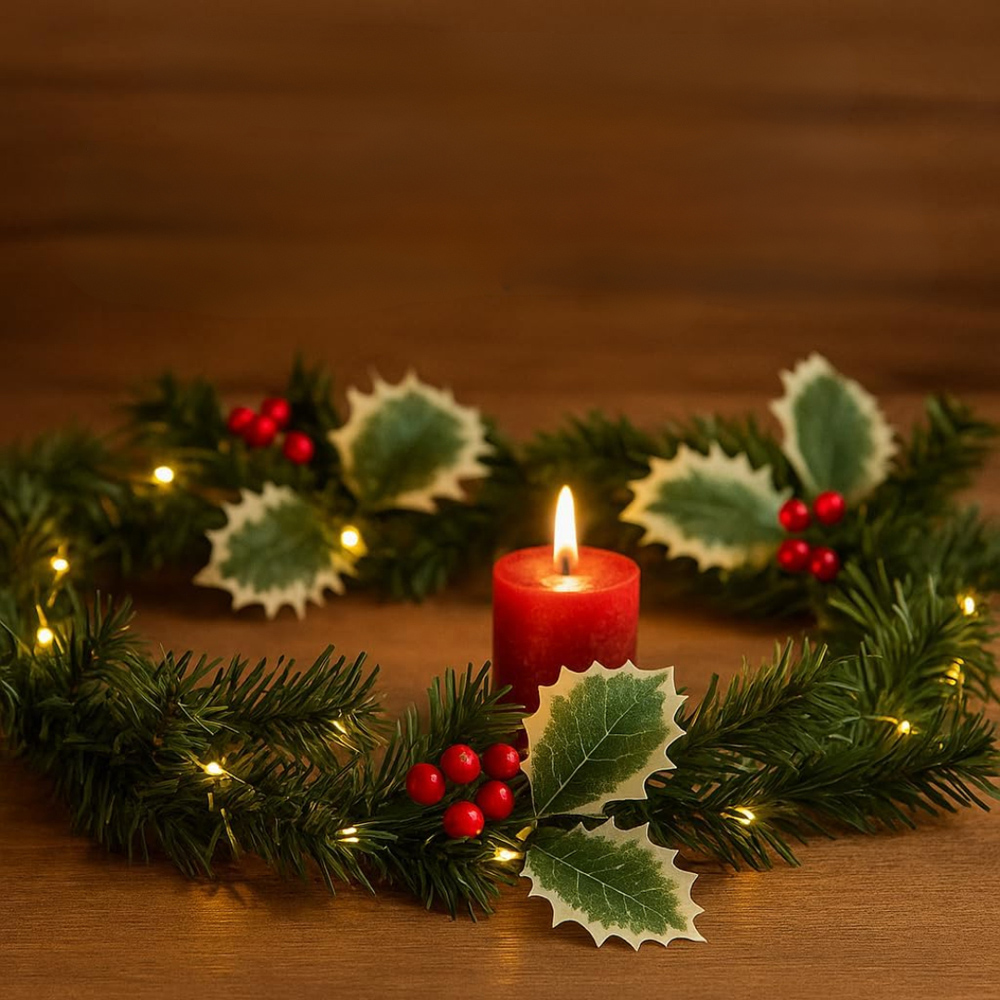 Marco Paul Warm White LED Berry and Leaf Garland 2m Image 3