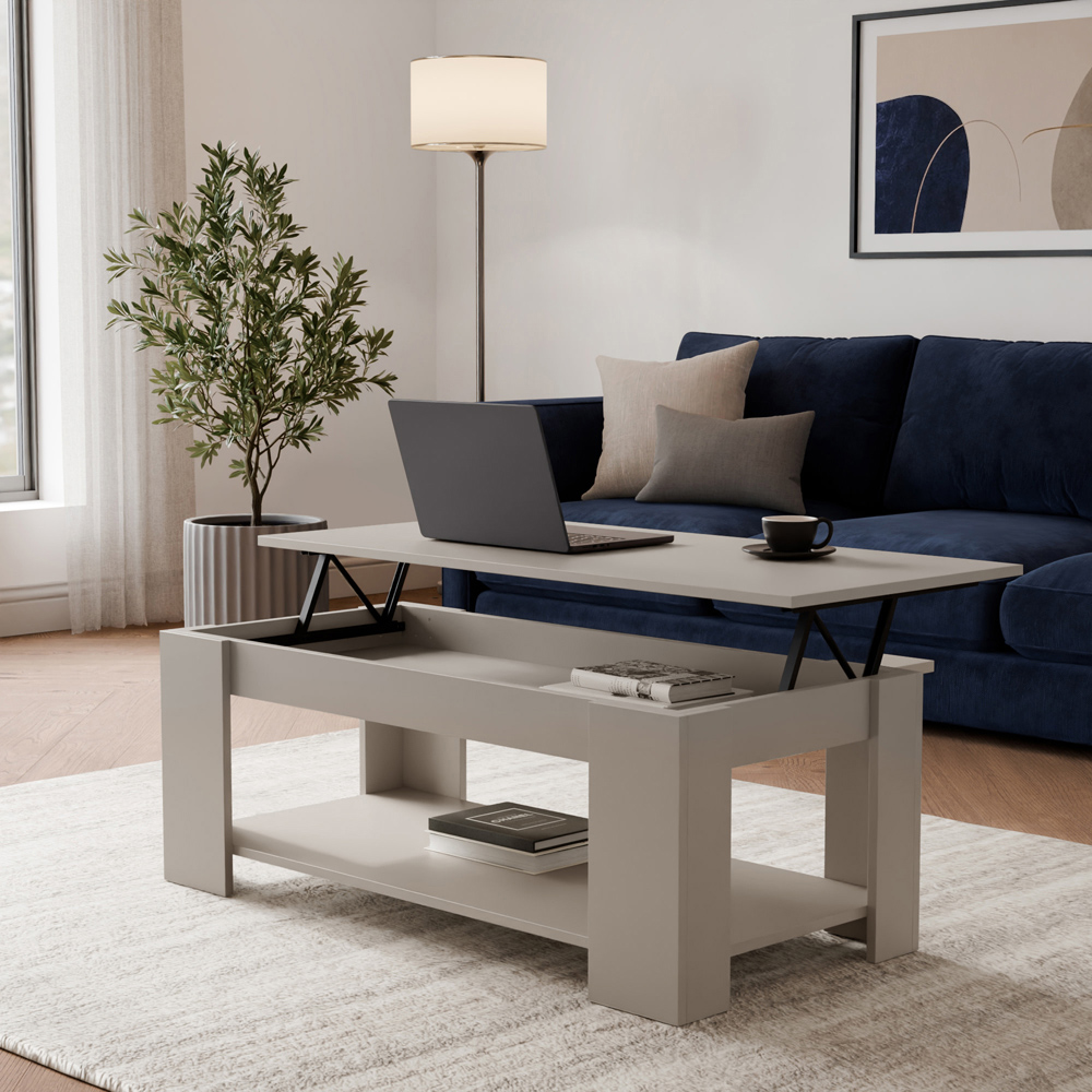 GFW Grey Lift Up Coffee Table Image 3