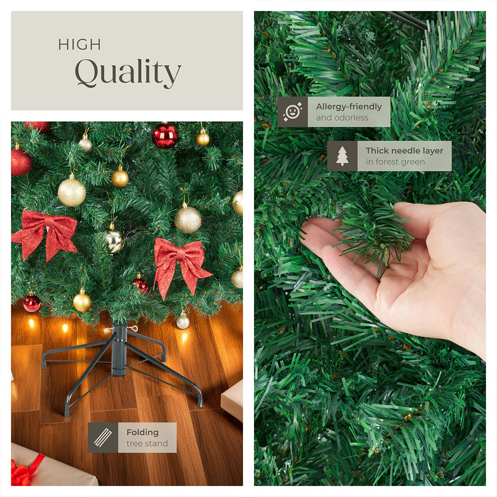 tectake Dasher Dense Needle Green Artificial Christmas Tree 7.5ft Image 5