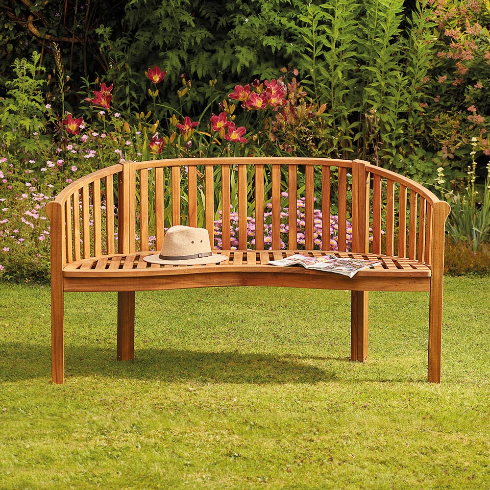 Garden Gear Acacia 2 Seater Banana Bench Image 5