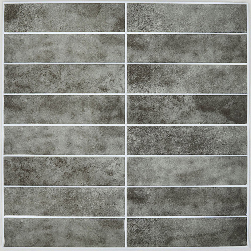 Living and Home Grey and Green Peel and Stick Wall Tile Sticker 30 x 30cm 10 Pack Image 3