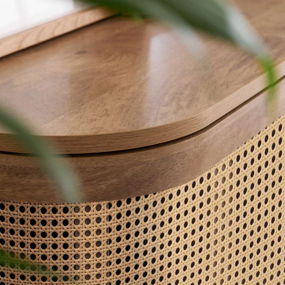 Birlea Noah 3 Door Rattan Effect Sideboard Image 6