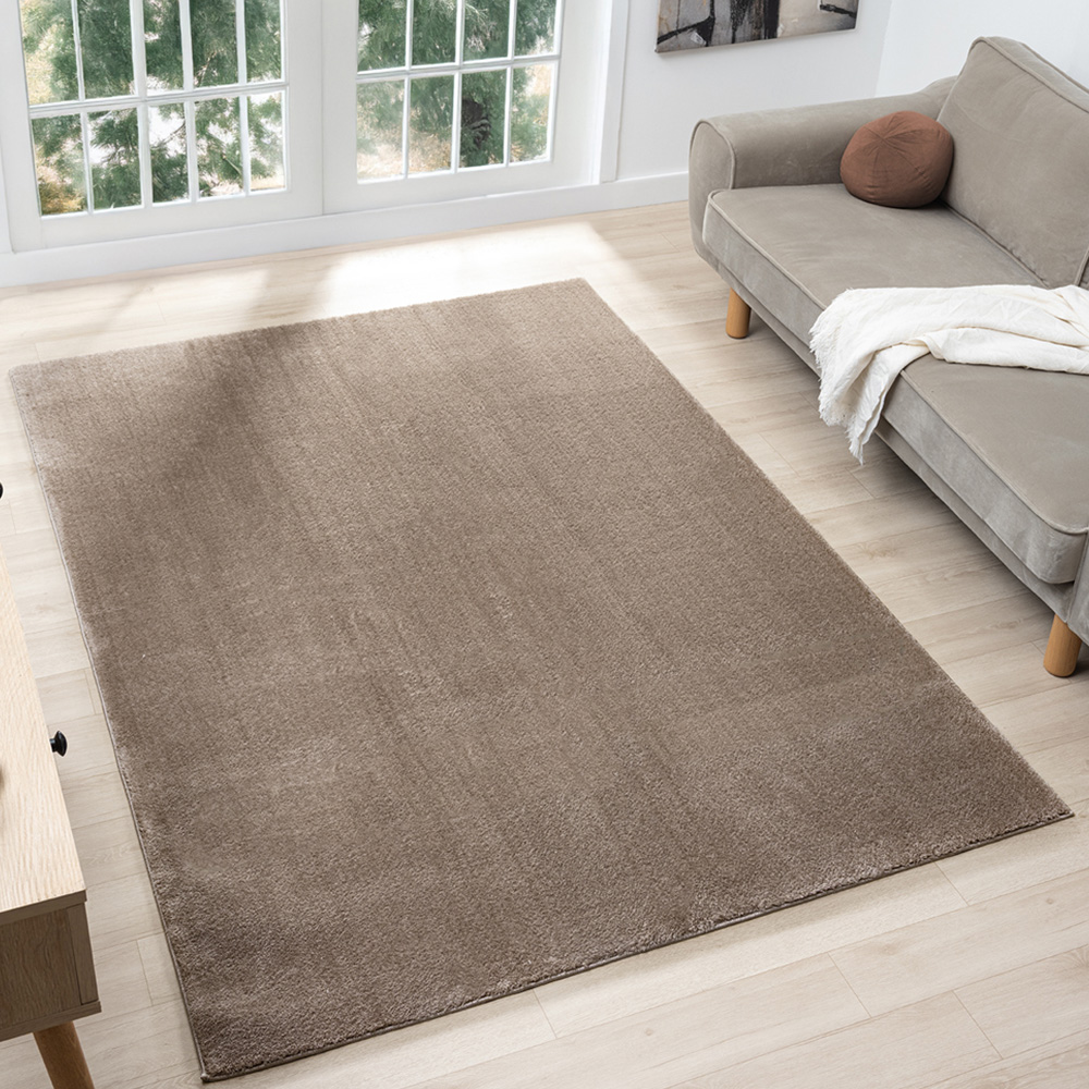 Desire Rugs Comfy Dark Beige Anti Slip Felt Backing Rug 60 x 200cm Image 6