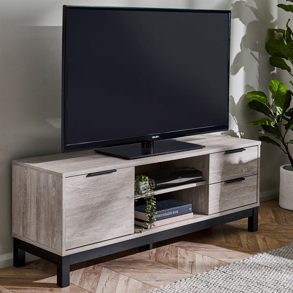 Julian Bowen Bali Grey Oak TV Unit Image 8